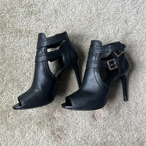 Blaze Leather Open-Toe Bootie Michael Kors